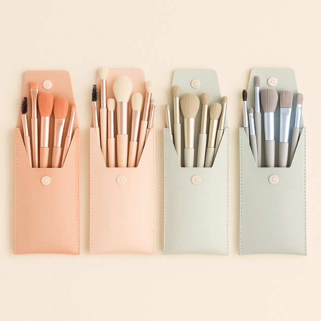 Set de 8 Pinceaux Voyage NoraVictia – La beauté, où que la vie t’emmène