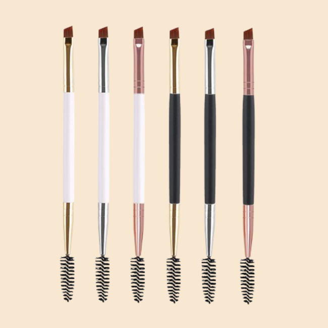 Pinceau Sourcils 2-en-1 NoraVictia – Brosse et Pinceau Biseauté pour un Regard Parfait